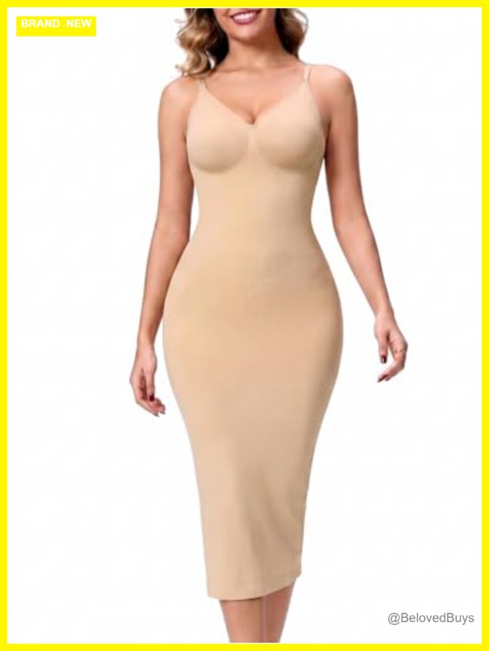 Shapewear Slip Tummy Control Full Body Shaper Adjustable Straps